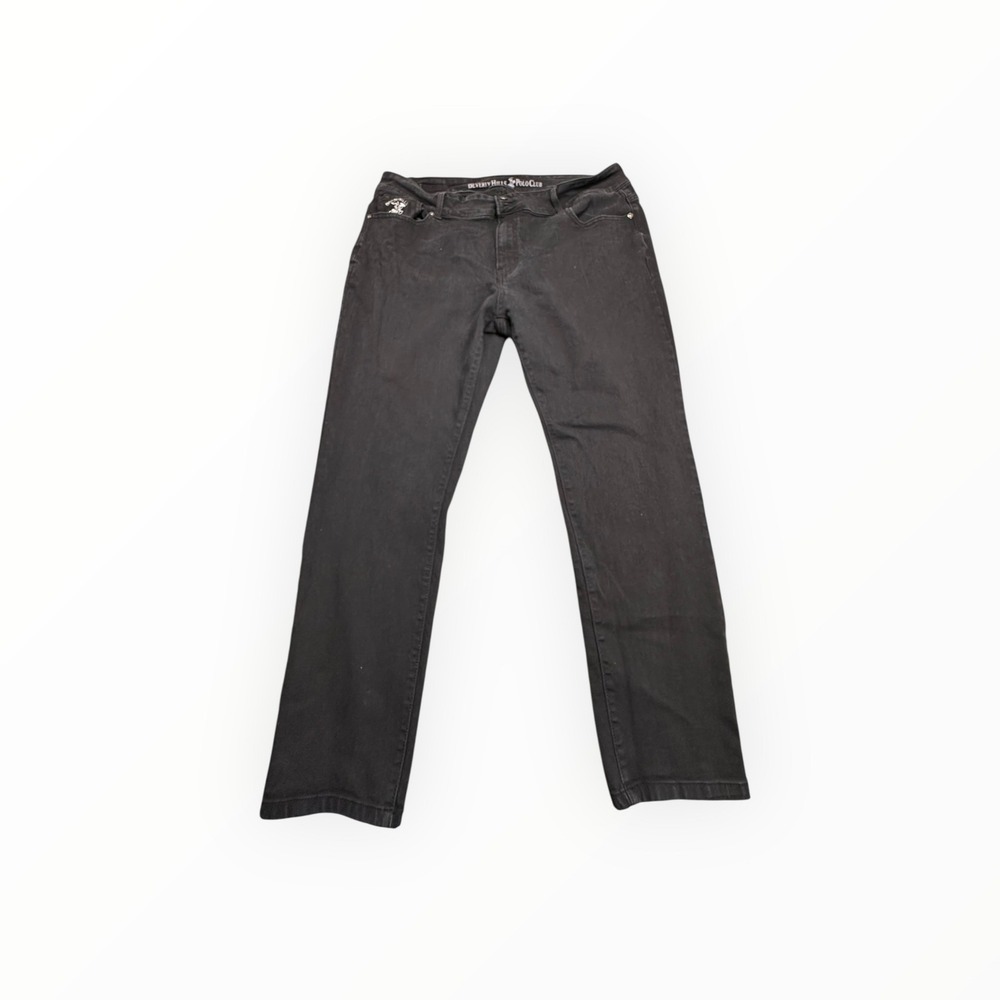 Beverly Hills Polo Club‎ Jeans Womens 22W Black X-BH5001 Straight Leg Stretch